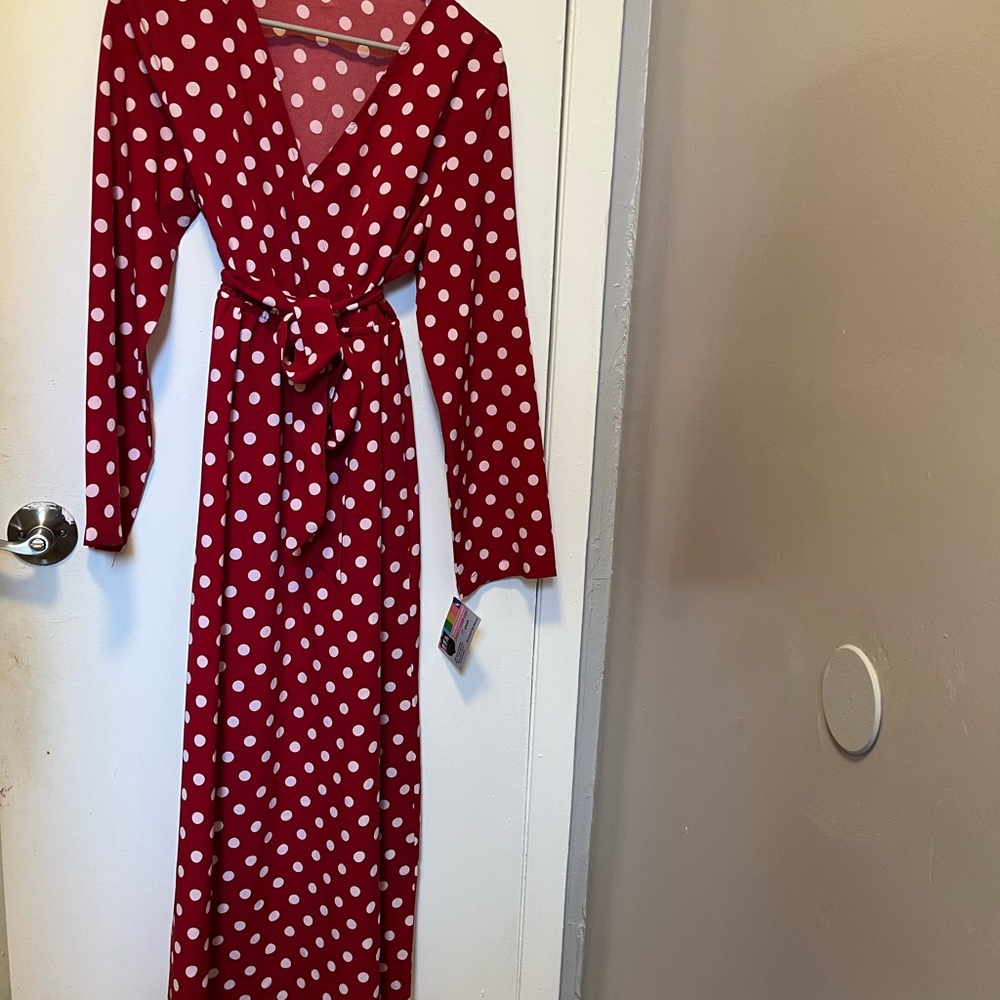 Gorgeous Polka Dot Midi Dress XL
